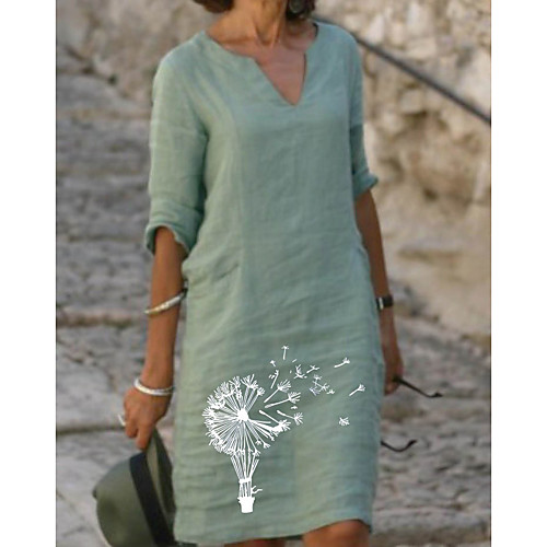 Women's Shift Dress Knee Length Dress Blue Red Yellow Orange Light Green Gray Light Blue Half Sleeve Print Print Summer V Neck Hot Casual 2021 S M L XL XXL 3XL 4XL 5XL
Women's Shift Dress Knee Length Dress Blue Red Yellow Orange Light Green Gray Light Blue Half Sleeve Print Print Summer V Neck Hot Casual 2021 S M L XL XXL 3XL 4XL 5XL