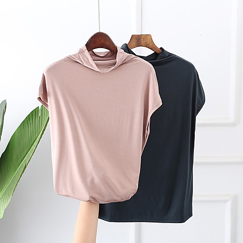 Women's T-shirt Solid Colored High Neck Tops Skinny Basic Basic Top White Black Blue
Women's T-shirt Solid Colored High Neck Tops Skinny Basic Basic Top White Black Blue