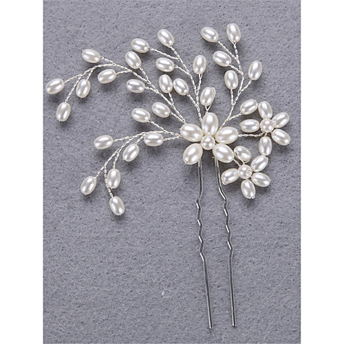 Imitation Pearl / Alloy Headpiece / Hair Pin with Faux Pearl 1 Piece Wedding Headpiece
Imitation Pearl / Alloy Headpiece / Hair Pin with Faux Pearl 1 Piece Wedding Headpiece