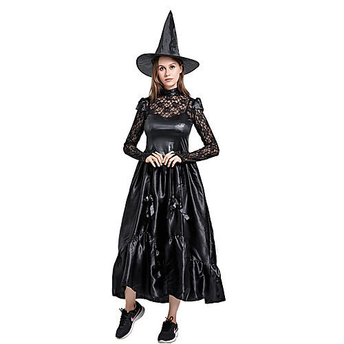 Witch Dress Cosplay Costume Outfits Adults' Women's Cosplay Vacation Dress Halloween Halloween Festival / Holiday Polyester Black Women's Easy Carnival Costumes / Hat / Hat
Witch Dress Cosplay Costume Outfits Adults' Women's Cosplay Vacation Dress Halloween Halloween Festival / Holiday Polyester Black Women's Easy Carnival Costumes / Hat / Hat
