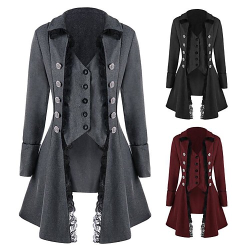 Plague Doctor Vintage Punk & Gothic Steampunk 17th Century Winter Coat Masquerade Tuxedo Trench Coat Women's Costume Black / Red / Gray Vintage Cosplay Party Halloween Long Sleeve
Plague Doctor Vintage Punk & Gothic Steampunk 17th Century Winter Coat Masquerade Tuxedo Trench Coat Women's Costume Black / Red / Gray Vintage Cosplay Party Halloween Long Sleeve