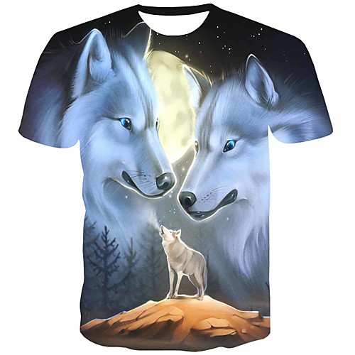 Men's T shirt 3D Print Graphic Animal Print Short Sleeve Daily Tops Streetwear Gray
Men's T shirt 3D Print Graphic Animal Print Short Sleeve Daily Tops Streetwear Gray