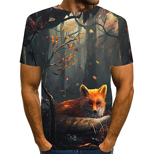 Men's T shirt 3D Print Graphic Animal Print Short Sleeve Daily Tops Streetwear Orange
Men's T shirt 3D Print Graphic Animal Print Short Sleeve Daily Tops Streetwear Orange