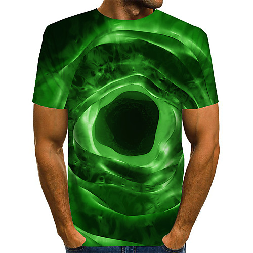 Men's T shirt 3D Print Graphic Optical Illusion Print Short Sleeve Daily Tops Basic Exaggerated Green
Men's T shirt 3D Print Graphic Optical Illusion Print Short Sleeve Daily Tops Basic Exaggerated Green