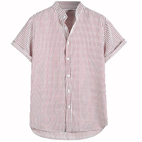 Men's Shirt non-printing Striped Short Sleeve Daily Tops Cotton Basic Blushing Pink Light Blue
Men's Shirt non-printing Striped Short Sleeve Daily Tops Cotton Basic Blushing Pink Light Blue