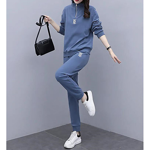 Women's 2 Piece Set Front Zipper Standing Collar Solid Color Sport Athleisure Clothing Suit Long Sleeve Comfortable Everyday Use Casual Daily / Winter / 2pcs / pack
Women's 2 Piece Set Front Zipper Standing Collar Solid Color Sport Athleisure Clothing Suit Long Sleeve Comfortable Everyday Use Casual Daily / Winter / 2pcs / pack