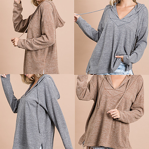 Women's Pullover Hoodie Sweatshirt Solid Color Plain Daily non-printing Casual Hoodies Sweatshirts Loose Khaki Gray
Women's Pullover Hoodie Sweatshirt Solid Color Plain Daily non-printing Casual Hoodies Sweatshirts Loose Khaki Gray