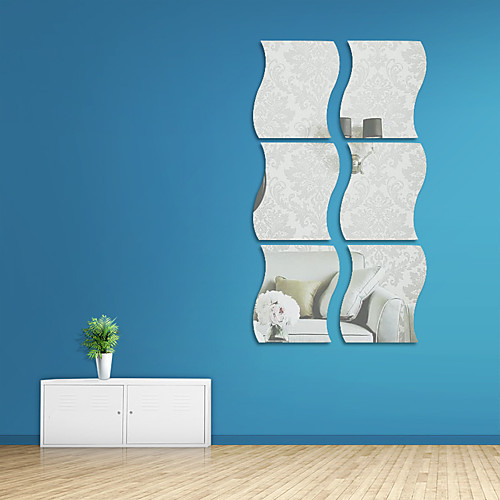 6 pieces / set of wave diy combination mirror stereo wall stickers children's room bathroom background wall decoration
6 pieces / set of wave diy combination mirror stereo wall stickers children's room bathroom background wall decoration