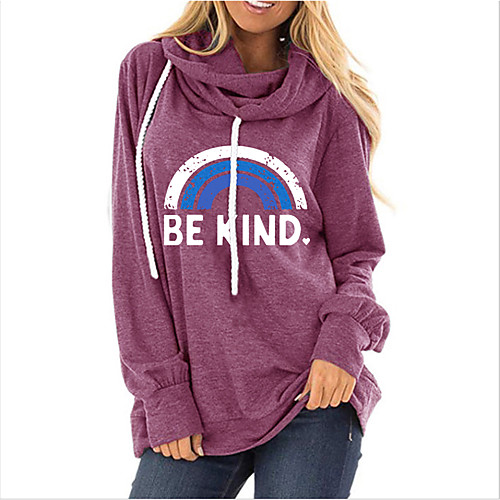 Women's Pullover Hoodie Sweatshirt Graphic Text Letter Other Prints Cute Hoodies Sweatshirts Cotton Loose Black Blue Purple
Women's Pullover Hoodie Sweatshirt Graphic Text Letter Other Prints Cute Hoodies Sweatshirts Cotton Loose Black Blue Purple