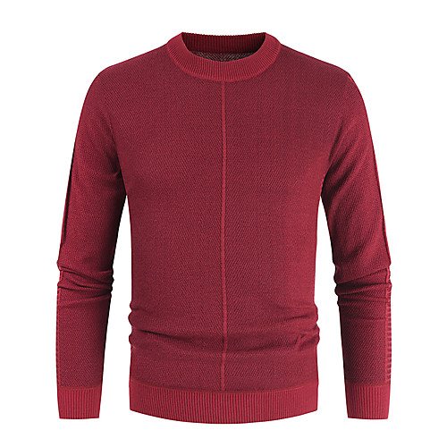 Men's Basic Knitted Solid Color Pullover Long Sleeve Sweater Cardigans Crew Neck Fall Winter Black Wine Army Green
Men's Basic Knitted Solid Color Pullover Long Sleeve Sweater Cardigans Crew Neck Fall Winter Black Wine Army Green