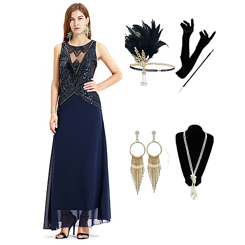 The Great Gatsby 1920s Vintage Vacation Dress Flapper Dress Outfits Masquerade Prom Dress Women's Costume Blue Vintage Cosplay Party Prom / Gloves / Headwear / Necklace / Bracelets & Bangles
The Great Gatsby 1920s Vintage Vacation Dress Flapper Dress Outfits Masquerade Prom Dress Women's Costume Blue Vintage Cosplay Party Prom / Gloves / Headwear / Necklace / Bracelets & Bangles