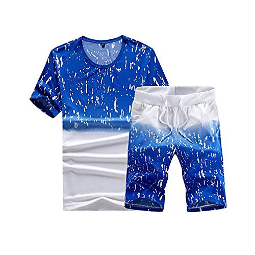 men's fashion printing short sleeve o neck shirt tops casual short pant suit(l, blue)
men's fashion printing short sleeve o neck shirt tops casual short pant suit(l, blue)