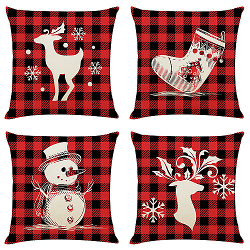 Cushion Cover 4PCS Christamas Party Decoration Christamas Gift Linen Soft Decorative Square Throw Pillow Cover Cushion Case Pillowcase for Sofa Bedroom 45 x 45 cm (18 x 18 Inch) Superior Quality
Cushion Cover 4PCS Christamas Party Decoration Christamas Gift Linen Soft Decorative Square Throw Pillow Cover Cushion Case Pillowcase for Sofa Bedroom 45 x 45 cm (18 x 18 Inch) Superior Quality