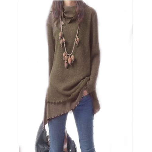 Women's Basic Knitted Solid Colored Plain Dress Sweater Dress Long Sleeve Sweater Cardigans Crew Neck Round Neck Fall Winter Red Khaki
Women's Basic Knitted Solid Colored Plain Dress Sweater Dress Long Sleeve Sweater Cardigans Crew Neck Round Neck Fall Winter Red Khaki