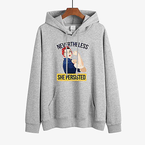 Women's Pullover Hoodie Sweatshirt Graphic Text Portrait Daily Other Prints Casual Hoodies Sweatshirts White Black Red
Women's Pullover Hoodie Sweatshirt Graphic Text Portrait Daily Other Prints Casual Hoodies Sweatshirts White Black Red