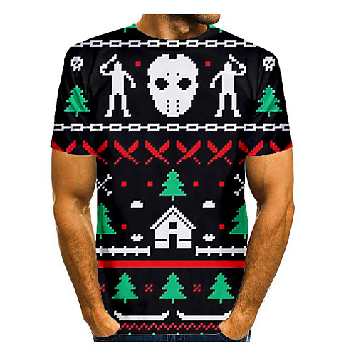 Men's T shirt 3D Print Graphic 3D Skull Short Sleeve Christmas Tops Basic Black
Men's T shirt 3D Print Graphic 3D Skull Short Sleeve Christmas Tops Basic Black
