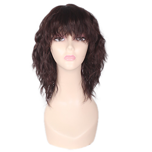 Synthetic Wig kinky Straight Loose Curl With Bangs Wig Short Dark Brown Synthetic Hair 14 inch Women's Fashionable Design Easy to Carry Comfortable Brown
Synthetic Wig kinky Straight Loose Curl With Bangs Wig Short Dark Brown Synthetic Hair 14 inch Women's Fashionable Design Easy to Carry Comfortable Brown