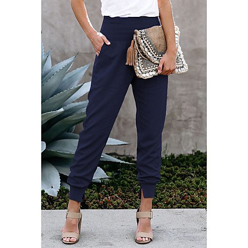 Women's Basic Breathable Daily Chinos Pants Solid Colored Ankle-Length Black Blue Blushing Pink Khaki Green
Women's Basic Breathable Daily Chinos Pants Solid Colored Ankle-Length Black Blue Blushing Pink Khaki Green