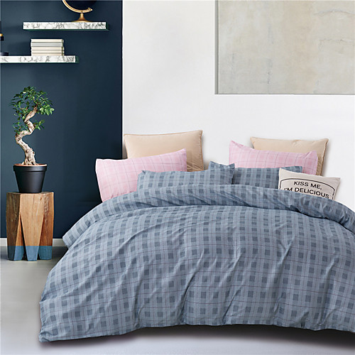 Dusty Blue Grid Strip Print 3-Piece Duvet Cover Set Hotel Bedding Sets Comforter Cover with Soft Lightweight Microfiber(Include 1 Duvet Cover and 1or 2 Pillowcases)
Dusty Blue Grid Strip Print 3-Piece Duvet Cover Set Hotel Bedding Sets Comforter Cover with Soft Lightweight Microfiber(Include 1 Duvet Cover and 1or 2 Pillowcases)