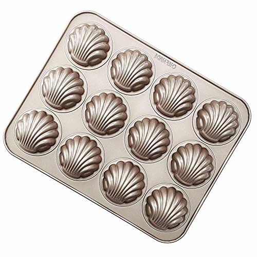 12-cavity non-stick spherical shell madeline bakeware madeleine cake mould for oven baking (13 madeleine)
12-cavity non-stick spherical shell madeline bakeware madeleine cake mould for oven baking (13 madeleine)