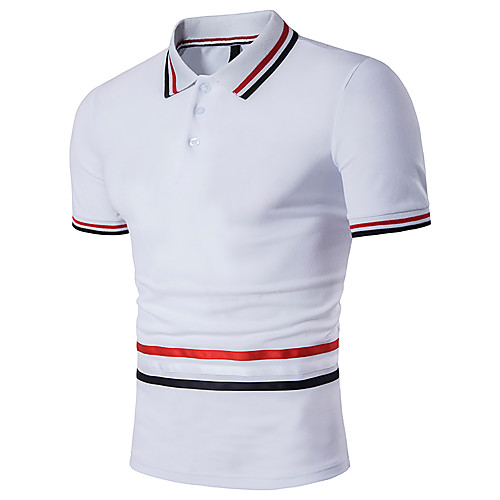 Men's Polo Other Prints Striped Plus Size Short Sleeve Daily Tops Cotton White Black Gray
Men's Polo Other Prints Striped Plus Size Short Sleeve Daily Tops Cotton White Black Gray