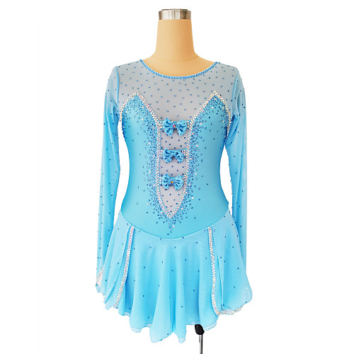 Figure Skating Dress Women's Girls' Ice Skating Dress Blue Glitter Patchwork Spandex High Elasticity Competition Skating Wear Handmade Crystal / Rhinestone Long Sleeve Ice Skating Figure Skating
Figure Skating Dress Women's Girls' Ice Skating Dress Blue Glitter Patchwork Spandex High Elasticity Competition Skating Wear Handmade Crystal / Rhinestone Long Sleeve Ice Skating Figure Skating