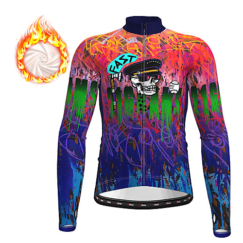 21Grams Men's Long Sleeve Cycling Jersey Winter Fleece Dark Blue Skull Christmas Bike Top Mountain Bike MTB Road Bike Cycling Fleece Lining Breathable Warm Sports Clothing Apparel / Micro-elastic
21Grams Men's Long Sleeve Cycling Jersey Winter Fleece Dark Blue Skull Christmas Bike Top Mountain Bike MTB Road Bike Cycling Fleece Lining Breathable Warm Sports Clothing Apparel / Micro-elastic