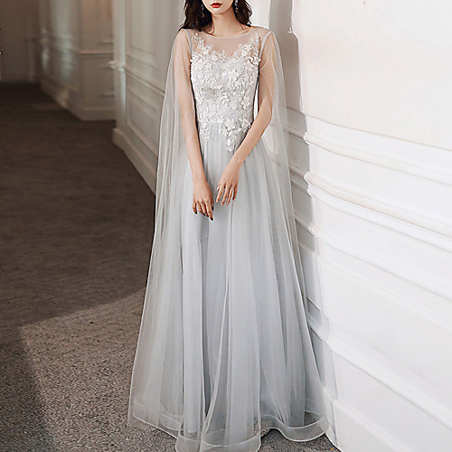 A-Line Elegant Floral Wedding Guest Formal Evening Dress Jewel Neck Long Sleeve Floor Length Tulle with Appliques 2021
A-Line Elegant Floral Wedding Guest Formal Evening Dress Jewel Neck Long Sleeve Floor Length Tulle with Appliques 2021