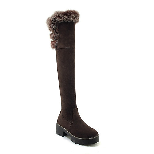 Women's Boots Cuban Heel Round Toe Over The Knee Boots Casual Basic Daily Walking Shoes Suede Solid Colored Black Brown
Women's Boots Cuban Heel Round Toe Over The Knee Boots Casual Basic Daily Walking Shoes Suede Solid Colored Black Brown