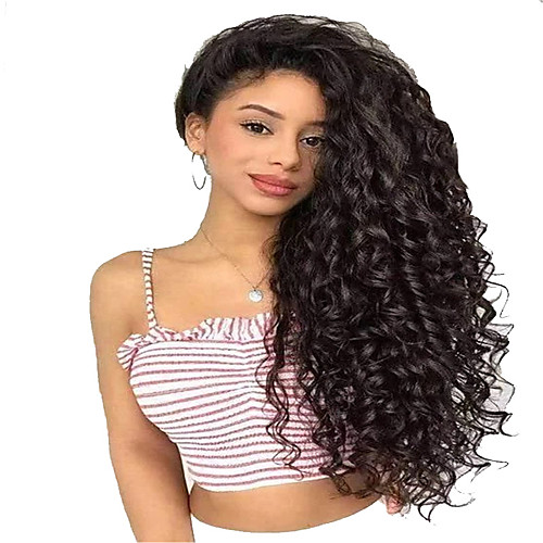 Synthetic Wig Curly Water Wave Pixie Cut Wig Long Black Synthetic Hair 26 inch Women's Fashionable Design Comfortable Fluffy Black
Synthetic Wig Curly Water Wave Pixie Cut Wig Long Black Synthetic Hair 26 inch Women's Fashionable Design Comfortable Fluffy Black