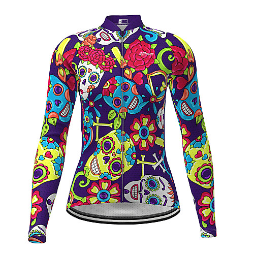 21Grams Women's Long Sleeve Cycling Jersey Winter Purple Novelty Skull Bike Jersey Top Mountain Bike MTB Road Bike Cycling Quick Dry Sports Clothing Apparel / Micro-elastic / Athleisure
21Grams Women's Long Sleeve Cycling Jersey Winter Purple Novelty Skull Bike Jersey Top Mountain Bike MTB Road Bike Cycling Quick Dry Sports Clothing Apparel / Micro-elastic / Athleisure