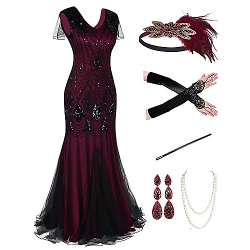 The Great Gatsby 1920s Vintage Vacation Dress Flapper Dress Outfits Masquerade Prom Dress Women's Tassel Fringe Costume RedBlack / Coral Red / Red Vintage Cosplay Party Prom / Body Jewelry
The Great Gatsby 1920s Vintage Vacation Dress Flapper Dress Outfits Masquerade Prom Dress Women's Tassel Fringe Costume RedBlack / Coral Red / Red Vintage Cosplay Party Prom / Body Jewelry