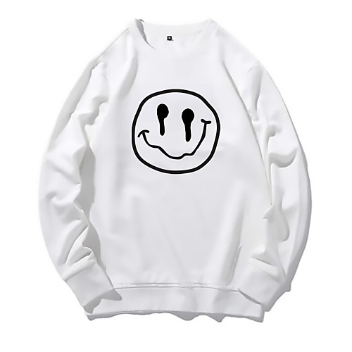 Men's Pullover Sweatshirt Print Round Neck Daily Other Prints Basic Hoodies Sweatshirts Long Sleeve White
Men's Pullover Sweatshirt Print Round Neck Daily Other Prints Basic Hoodies Sweatshirts Long Sleeve White