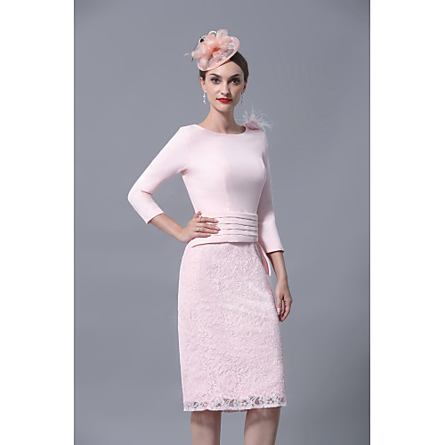 Sheath / Column Mother of the Bride Dress Plus Size Elegant Vintage Jewel Neck Knee Length Lace 3/4 Length Sleeve with Lace Ruffles Appliques 2021
Sheath / Column Mother of the Bride Dress Plus Size Elegant Vintage Jewel Neck Knee Length Lace 3/4 Length Sleeve with Lace Ruffles Appliques 2021