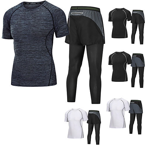 Men's 2 Piece Activewear Set Running T-Shirt With Pants Running Shirt Athletic Athleisure Short Sleeve 2pcs Winter Elastane Breathable Quick Dry Moisture Wicking Fitness Running Active Training
Men's 2 Piece Activewear Set Running T-Shirt With Pants Running Shirt Athletic Athleisure Short Sleeve 2pcs Winter Elastane Breathable Quick Dry Moisture Wicking Fitness Running Active Training