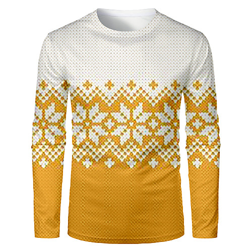 Men's T shirt 3D Print Graphic Color Block 3D Long Sleeve Christmas Tops Basic Yellow
Men's T shirt 3D Print Graphic Color Block 3D Long Sleeve Christmas Tops Basic Yellow