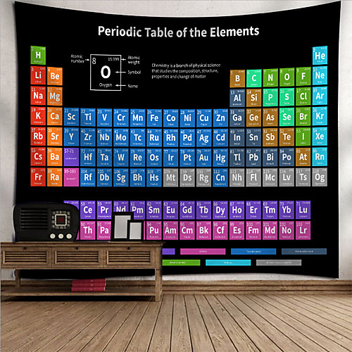 Wall Tapestry Art Decor Blanket Curtain Picnic Tablecloth Hanging Home Bedroom Living Room Dorm Decoration Polyester Color Periodic Table
Wall Tapestry Art Decor Blanket Curtain Picnic Tablecloth Hanging Home Bedroom Living Room Dorm Decoration Polyester Color Periodic Table