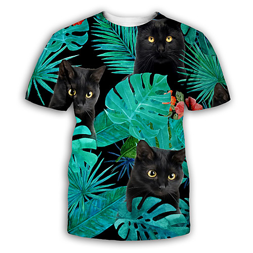 Men's T shirt 3D Print Graphic Print Short Sleeve Party Tops Exaggerated Green / Black
Men's T shirt 3D Print Graphic Print Short Sleeve Party Tops Exaggerated Green / Black