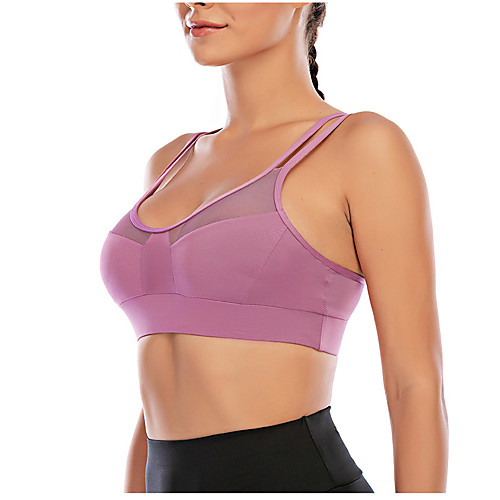 Women's Sports Bra Medium Support Patchwork Removable Pad Fashion Pink Mesh Yoga Fitness Running Top Sport Activewear Breathable Quick Dry Comfortable Freedom Stretchy / Wireless
Women's Sports Bra Medium Support Patchwork Removable Pad Fashion Pink Mesh Yoga Fitness Running Top Sport Activewear Breathable Quick Dry Comfortable Freedom Stretchy / Wireless