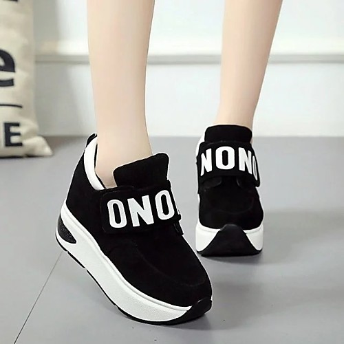 Women's Sneakers Hidden Heel Round Toe Casual Daily Outdoor Faux Leather Slogan Black Red Gray
Women's Sneakers Hidden Heel Round Toe Casual Daily Outdoor Faux Leather Slogan Black Red Gray