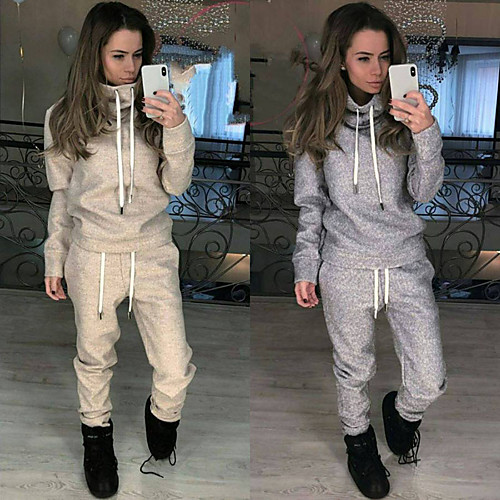 Women's 2 Piece Tracksuit Sweatsuit Jogging Suit Street Athleisure 2pcs Winter Long Sleeve Quick Dry Breathable Soft Fitness Gym Workout Performance Running Training Sportswear Solid Colored
Women's 2 Piece Tracksuit Sweatsuit Jogging Suit Street Athleisure 2pcs Winter Long Sleeve Quick Dry Breathable Soft Fitness Gym Workout Performance Running Training Sportswear Solid Colored