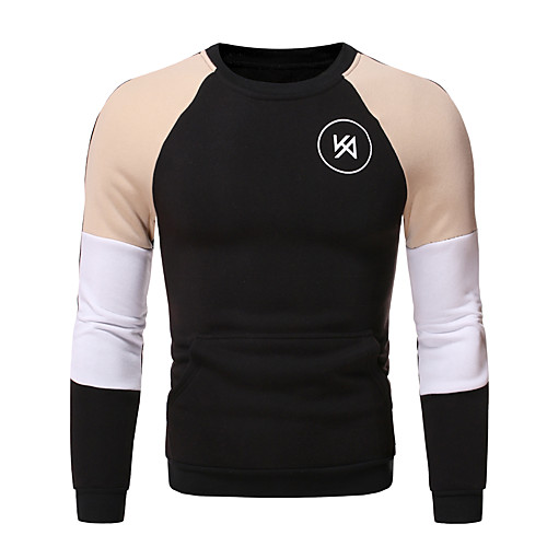 Men's Pullover Sweatshirt Color Block Round Neck Other Prints Basic Hoodies Sweatshirts Long Sleeve White Black
Men's Pullover Sweatshirt Color Block Round Neck Other Prints Basic Hoodies Sweatshirts Long Sleeve White Black