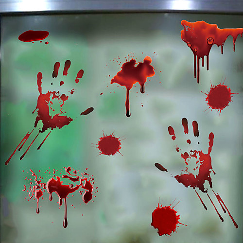Horror Blood Handprint Halloween Wall Stickers Decorative Wall Stickers, PVC Home Decoration Wall Decal Wall Decoration / Removable 4530CM
Horror Blood Handprint Halloween Wall Stickers Decorative Wall Stickers, PVC Home Decoration Wall Decal Wall Decoration / Removable 4530CM