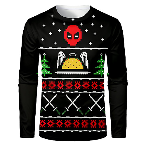 Men's T shirt 3D Print Graphic 3D Skull Long Sleeve Christmas Tops Basic Black
Men's T shirt 3D Print Graphic 3D Skull Long Sleeve Christmas Tops Basic Black