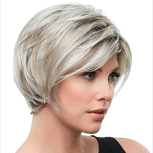 Synthetic Wig kinky Straight Bob Wig Short Silver grey Synthetic Hair 6 inch Women's Fashionable Design Soft Exquisite Silver
Synthetic Wig kinky Straight Bob Wig Short Silver grey Synthetic Hair 6 inch Women's Fashionable Design Soft Exquisite Silver