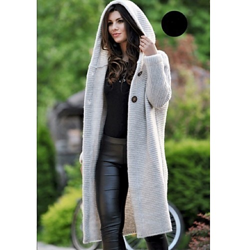 Women's Basic Knitted Solid Color Plain Cardigan Long Sleeve Loose Sweater Cardigans Hooded Fall White Yellow Green
Women's Basic Knitted Solid Color Plain Cardigan Long Sleeve Loose Sweater Cardigans Hooded Fall White Yellow Green