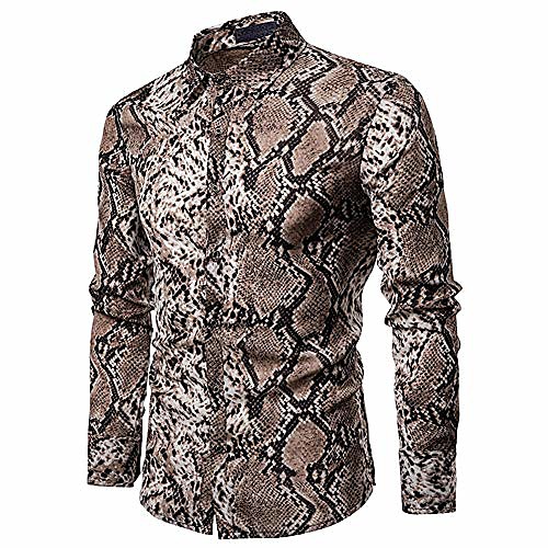 mens casual long sleeve shirt serpentine leopard python pirnt button-down dress closure
mens casual long sleeve shirt serpentine leopard python pirnt button-down dress closure