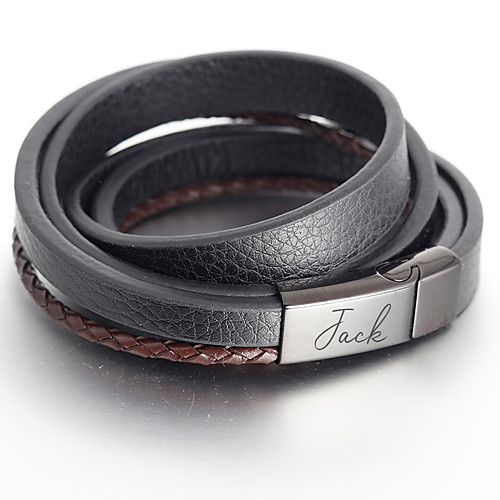 Personalized Customized Bracelet Titanium Steel Daily Geometric 1pcs Black / Laser Engraving
Personalized Customized Bracelet Titanium Steel Daily Geometric 1pcs Black / Laser Engraving