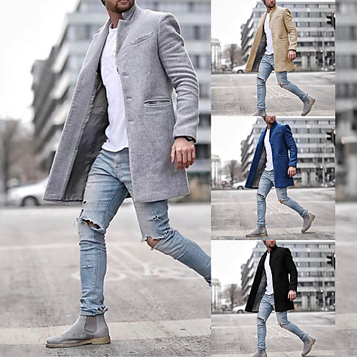 Men's Overcoat Long Solid Colored Daily Long Sleeve Cotton Black Khaki Navy Blue S M L / Winter / Work
Men's Overcoat Long Solid Colored Daily Long Sleeve Cotton Black Khaki Navy Blue S M L / Winter / Work