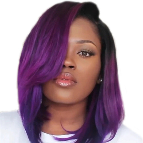 Synthetic Wig Straight Middle Part Wig Medium Length Black / Purple Synthetic Hair 14 inch Women's Cool Middle Part Bob Purple
Synthetic Wig Straight Middle Part Wig Medium Length Black / Purple Synthetic Hair 14 inch Women's Cool Middle Part Bob Purple